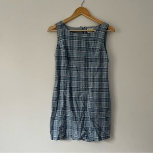 Blue plaid dress